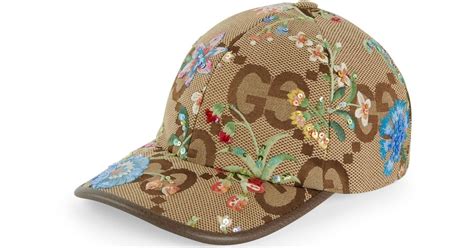 gucci hat with flowers